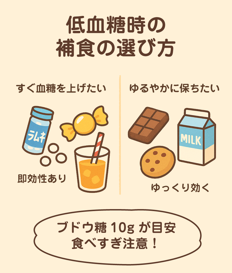 低血糖時の捕食の選び方