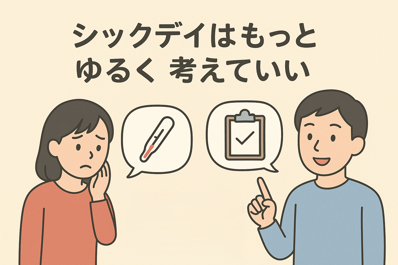 「シックデイ」ハードルを下げて対応の練習をしよう。あれもこれも、プチシックデイ